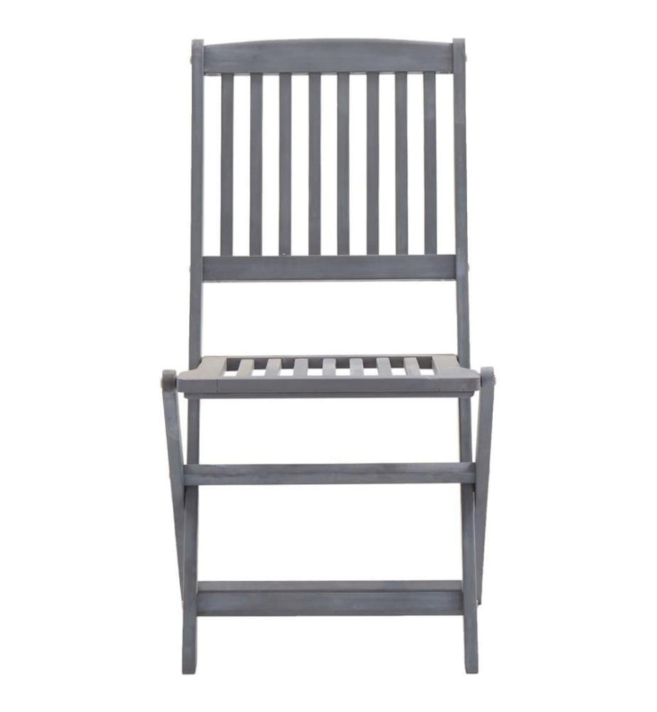 Chaises pliables d'extérieur 2 pcs Bois d'acacia solide