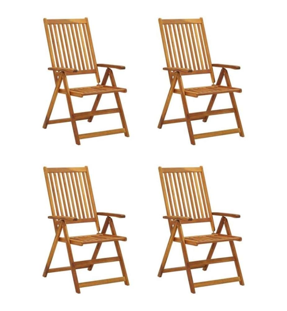 Vidaxl GartenLiegestühle 4 Stk. mit Kissen Akaz… DeinDeal
