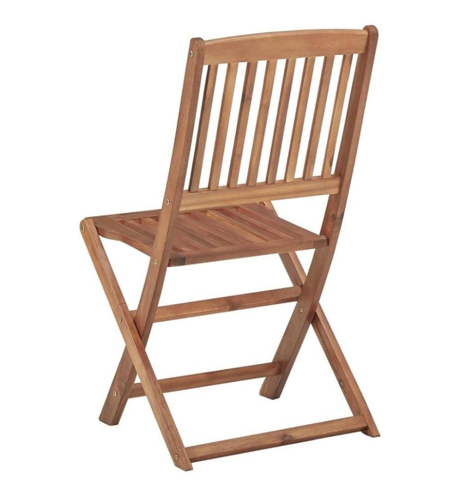 Chaises pliables d'extérieur 8 pcs Bois d'acacia solide