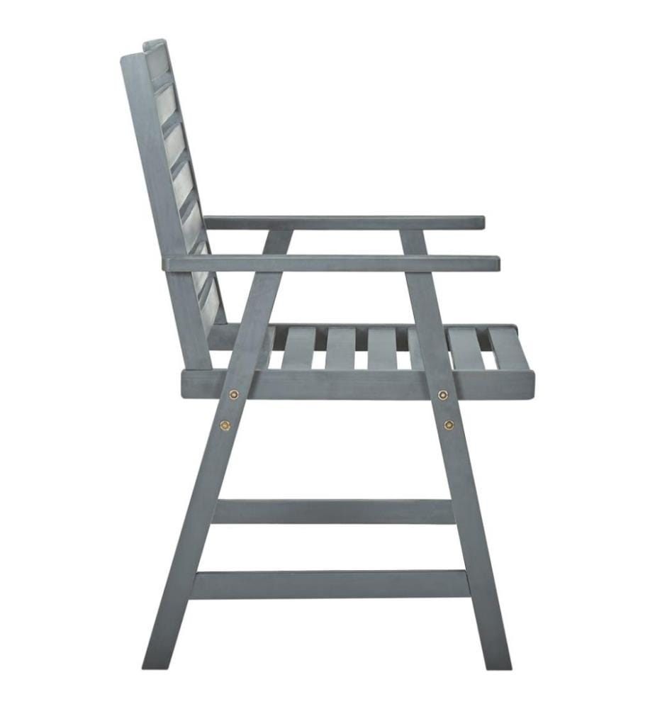 Chaises à dîner d'extérieur 3 pcs avec coussins Acacia massif