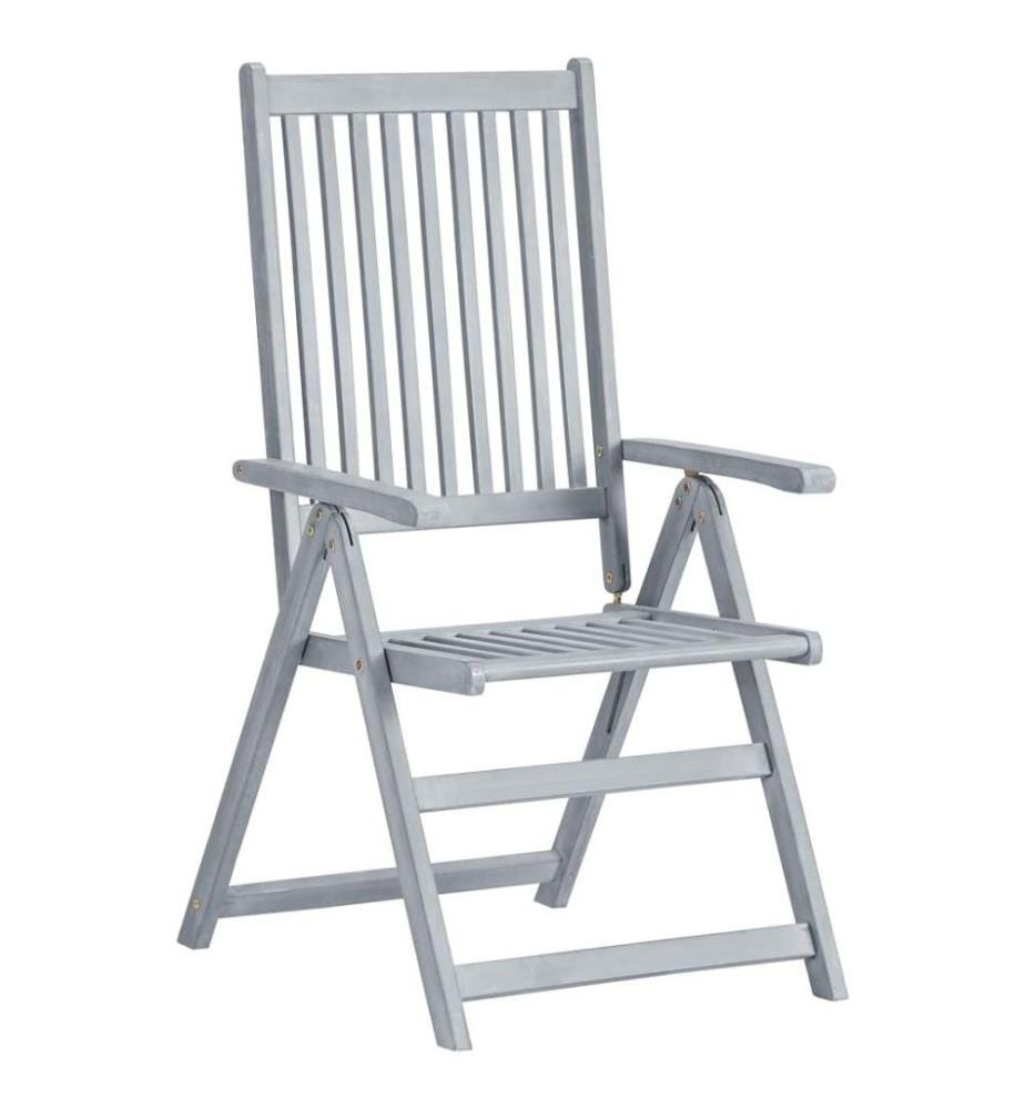 Chaises inclinables de jardin 6 pcs avec coussins Bois d'acacia
