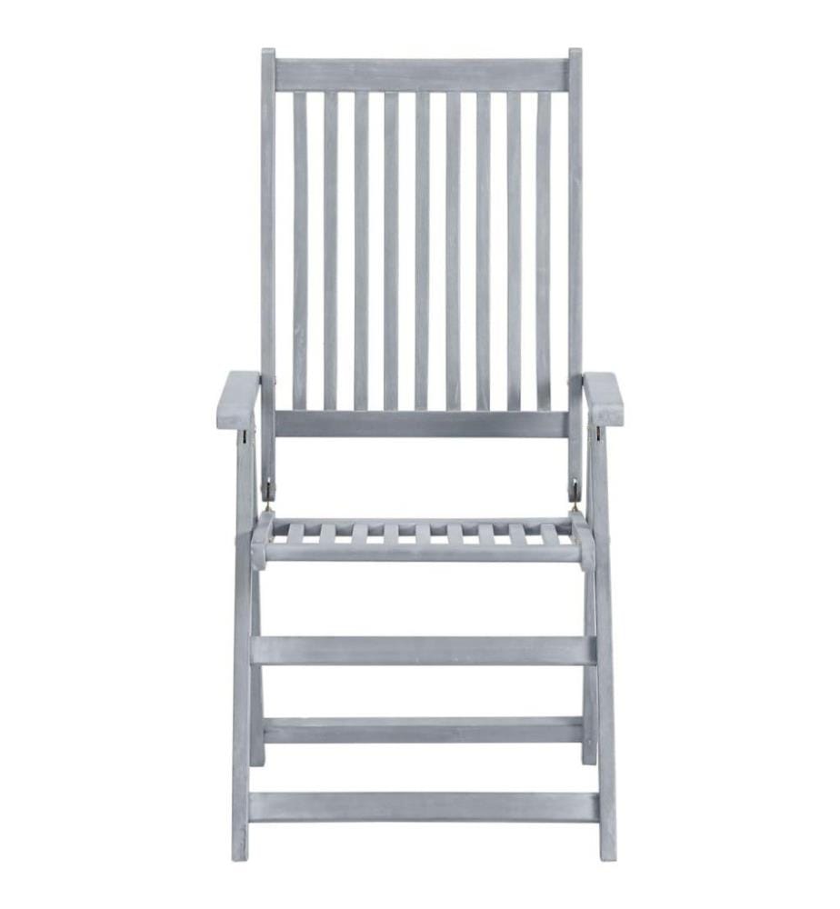 Chaises inclinables de jardin 6 pcs avec coussins Bois d'acacia