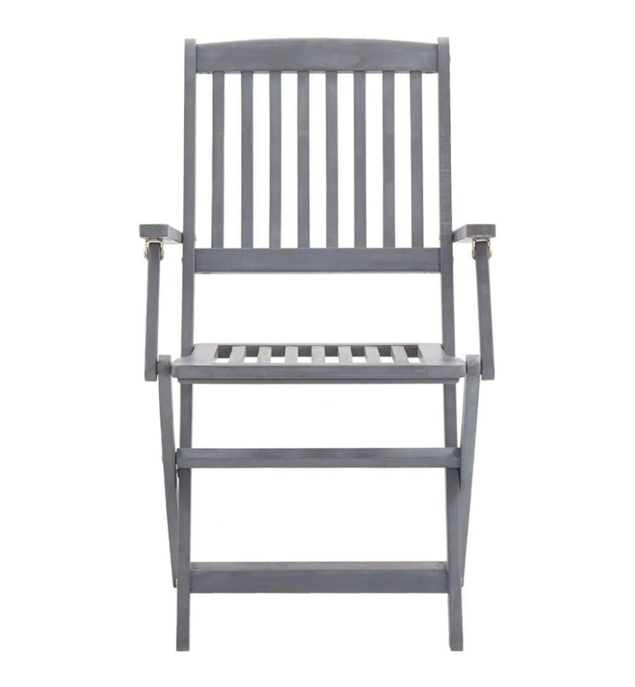 Chaises pliables d'extérieur 6 pcs avec coussins Bois d'acacia