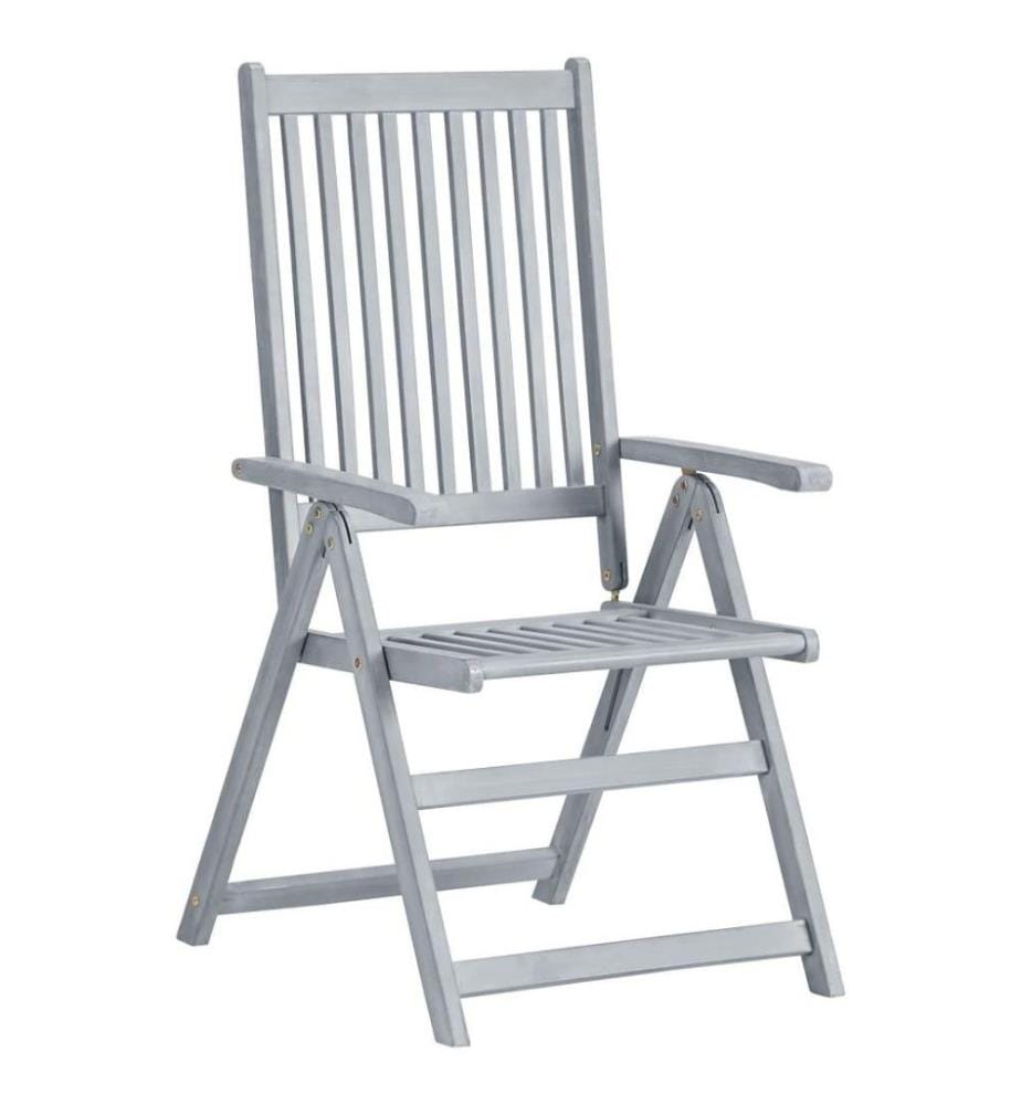 Chaises inclinables de jardin 6 pcs avec coussins Bois d'acacia