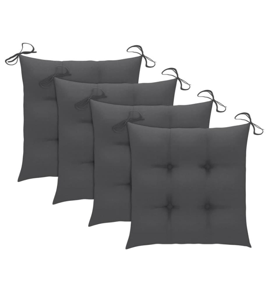 Chaises à dîner de jardin avec coussins 3 pcs Acacia massif