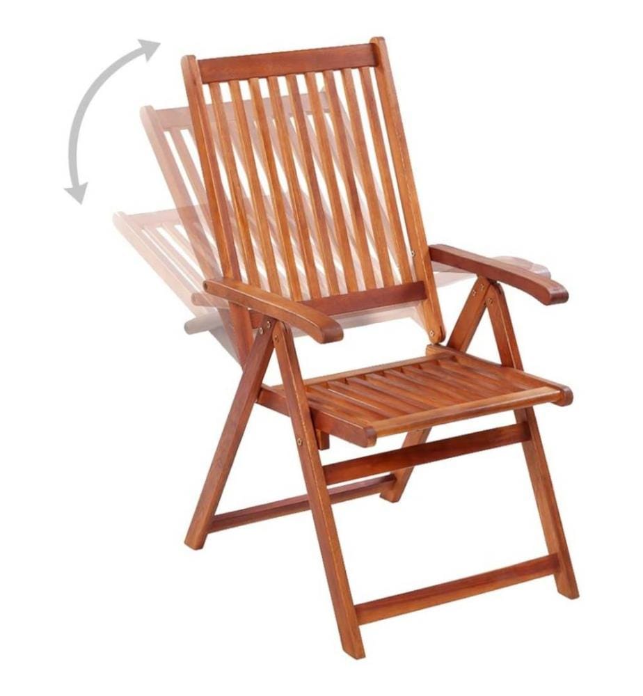 Chaises pliables de jardin 4 pcs Bois d'acacia solide