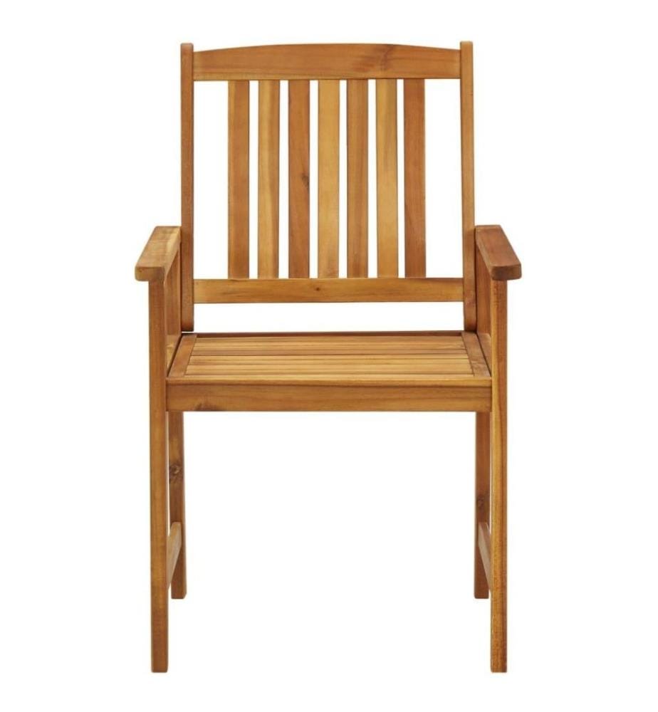 Chaises de jardin avec coussins 2 pcs Bois d'acacia massif