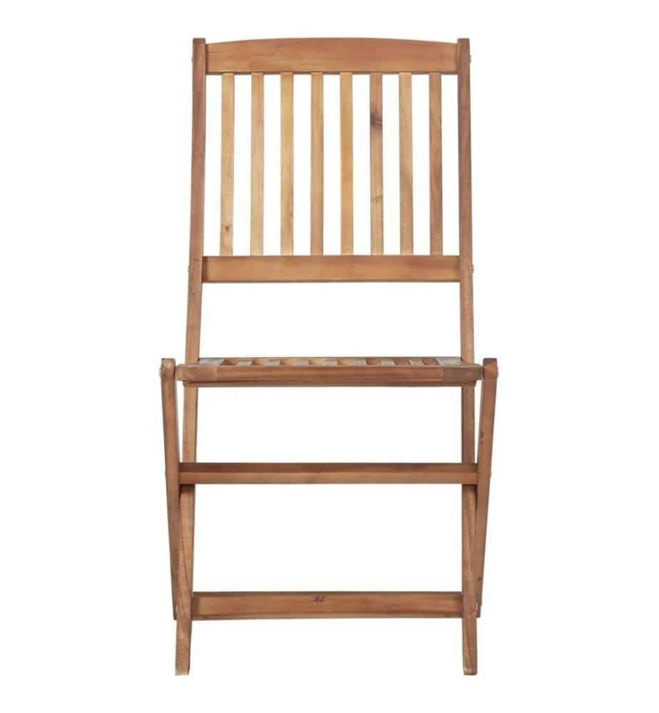 Chaises pliables de jardin 6 pcs Bois d'acacia solide