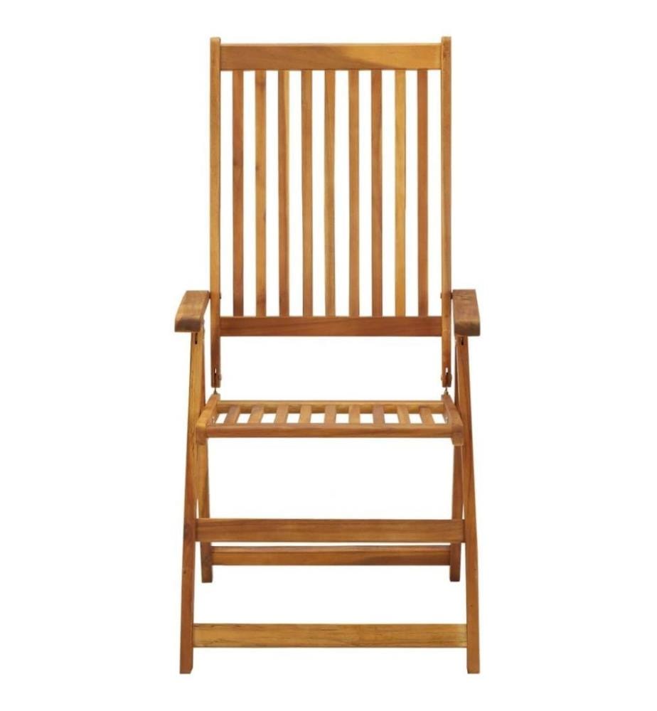 Chaises pliables de jardin avec coussins 8 pcs Bois d'acacia