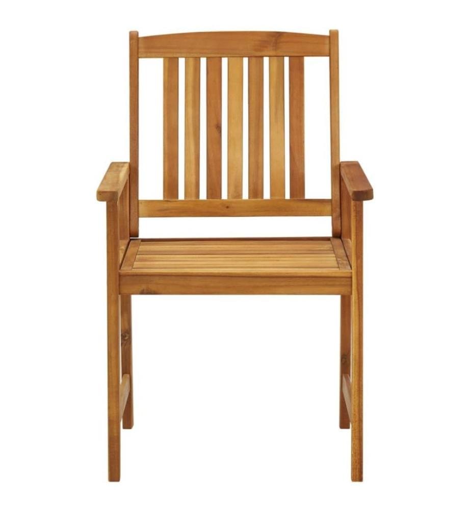 Chaises de jardin avec coussins 2 pcs Bois d'acacia massif