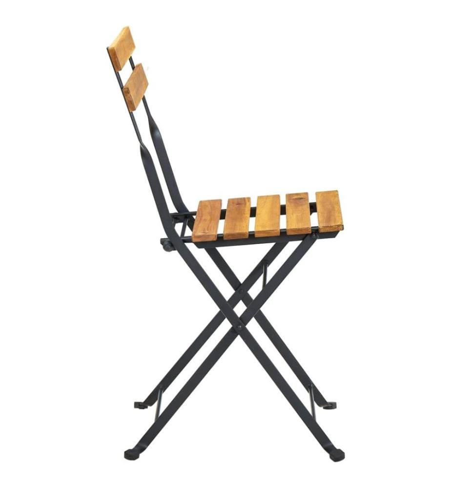 Chaises de bistro pliables 4 pcs Bois d'acacia massif