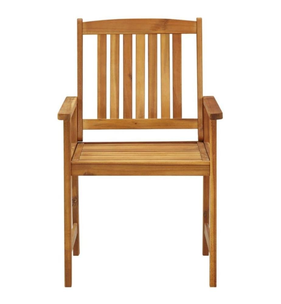 Chaises de jardin avec coussins 2 pcs Bois d'acacia massif