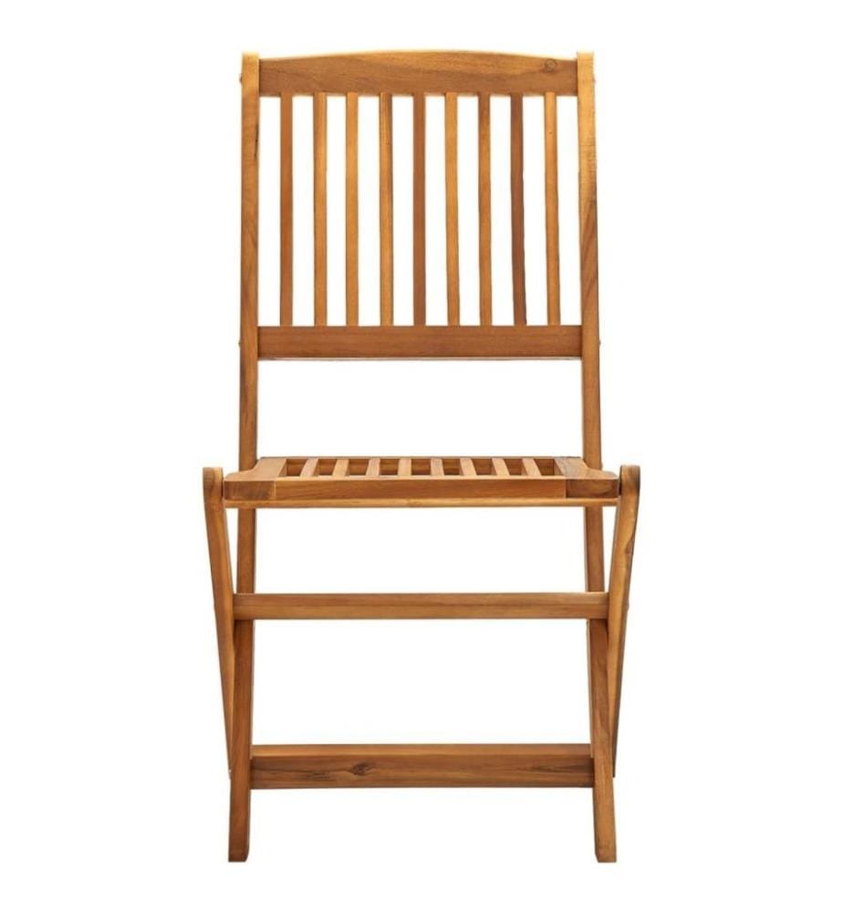 Chaises pliables d'extérieur 4 pcs Bois d'acacia solide