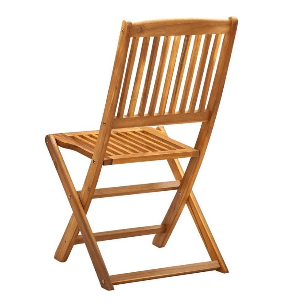 Chaises pliables d'extérieur 4 pcs Bois d'acacia solide