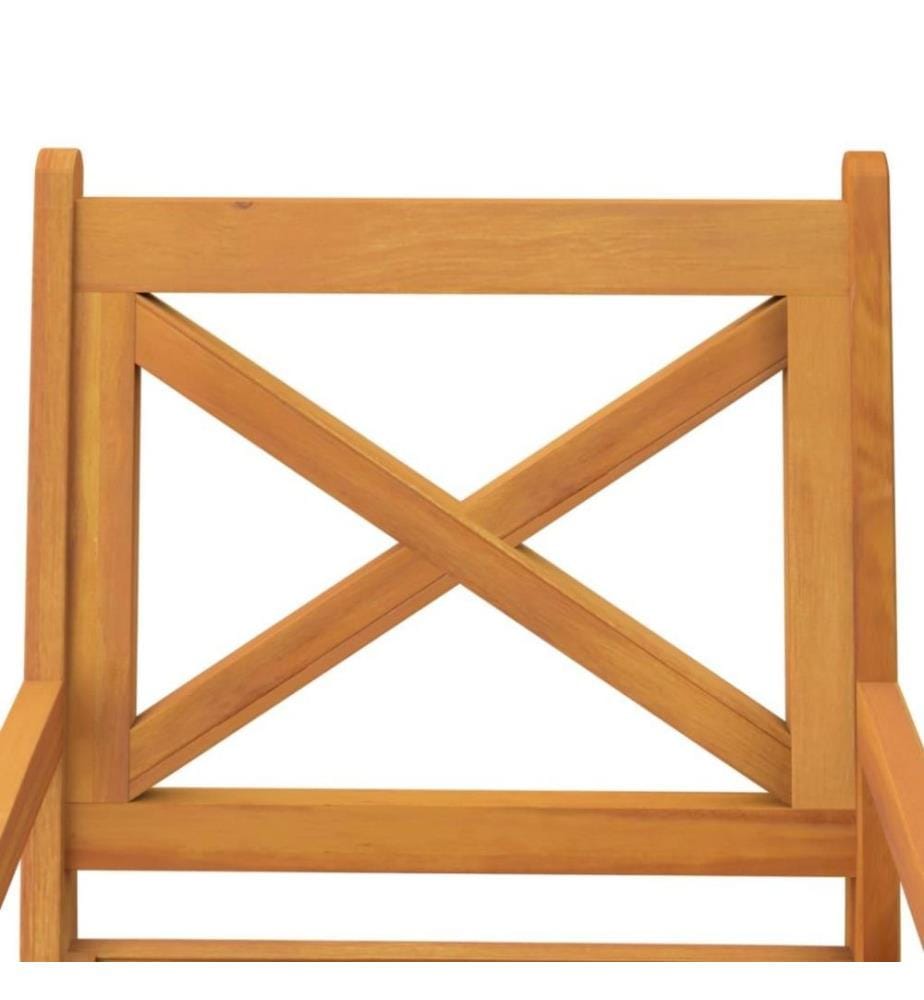 Chaises à dîner d'extérieur 8 pcs Bois d'acacia massif