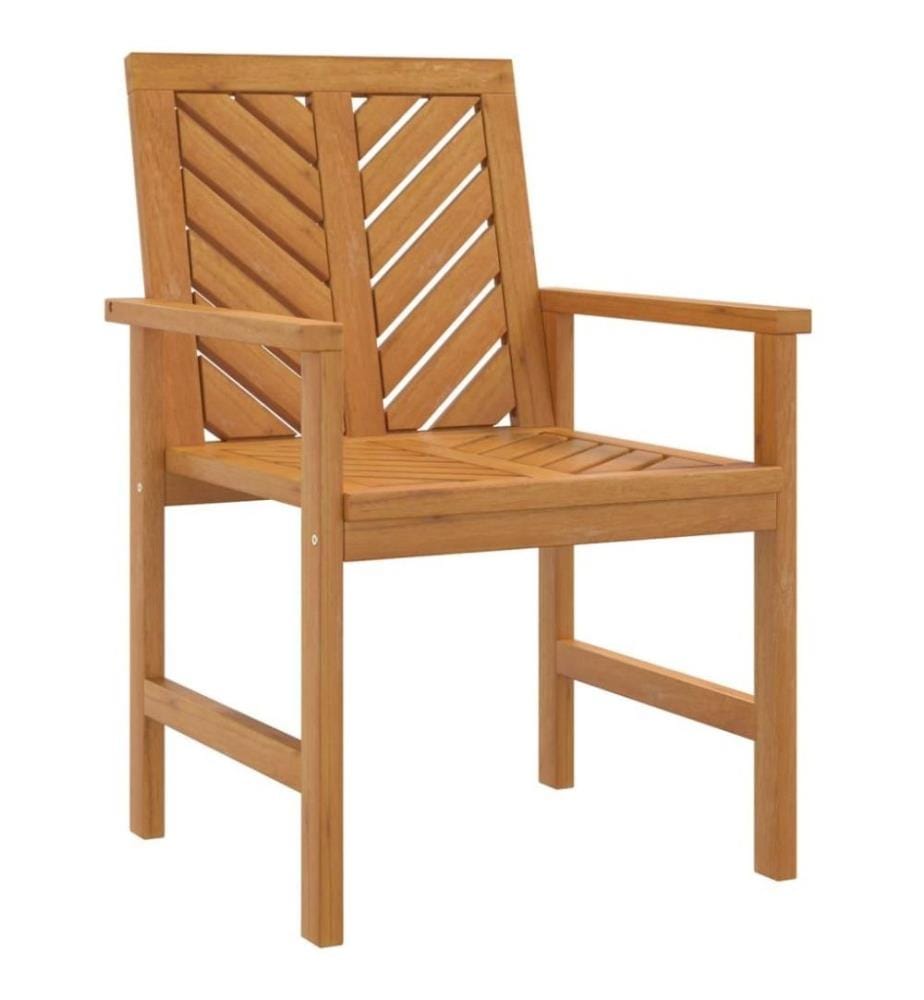 Chaises à dîner de jardin 4 pcs bois massif d'acacia