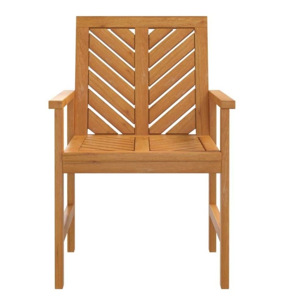 Chaises à dîner de jardin 4 pcs bois massif d'acacia
