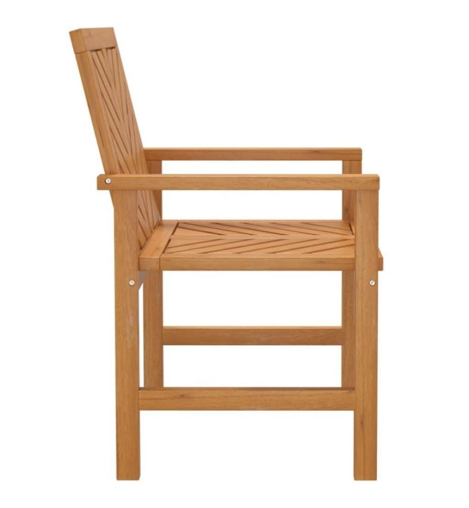Chaises à dîner de jardin 4 pcs bois massif d'acacia