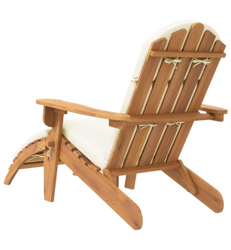 Adirondack-Gartenstuhl mit Fussstütze Massivholz Akazie