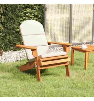 Adirondack-Gartenstuhl mit Kissen Massivholz Akazie