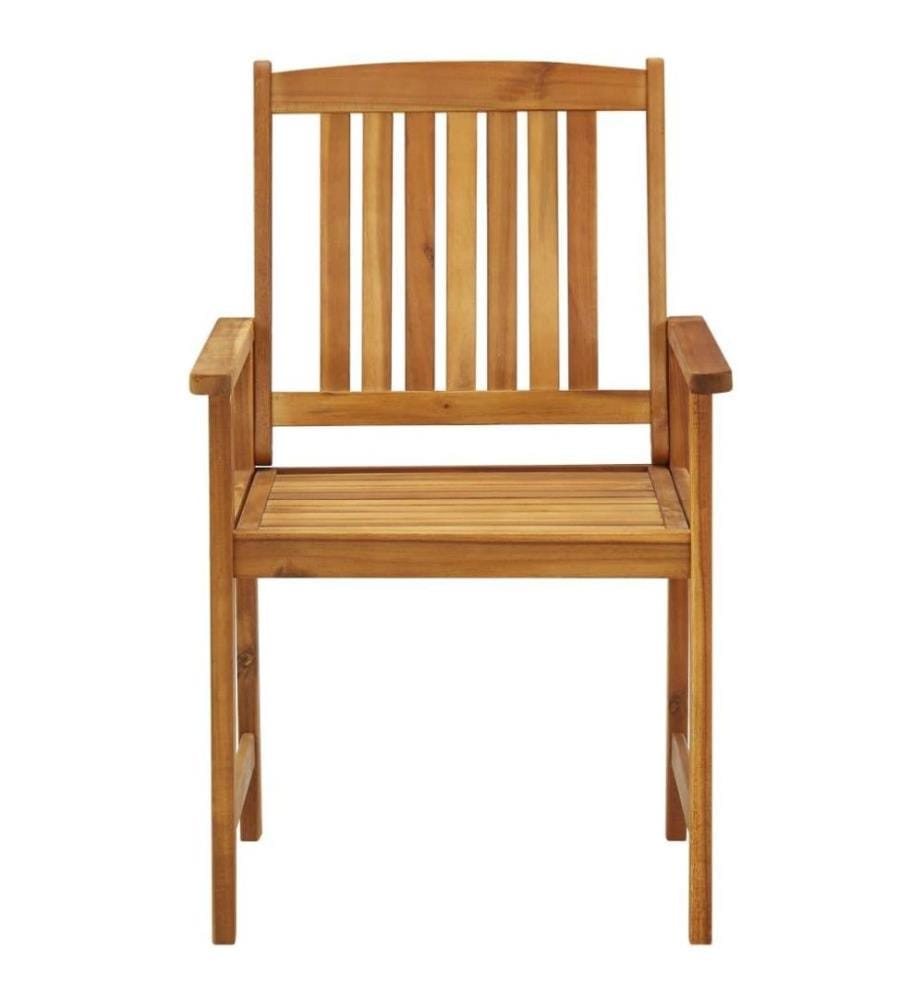 Chaises de jardin avec coussins 2 pcs Bois d'acacia massif