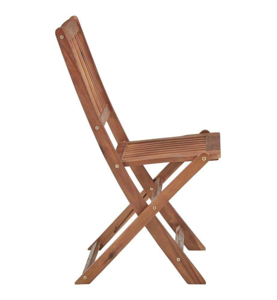 Chaises pliables d'extérieur avec coussins 8 pcs Bois d'acacia