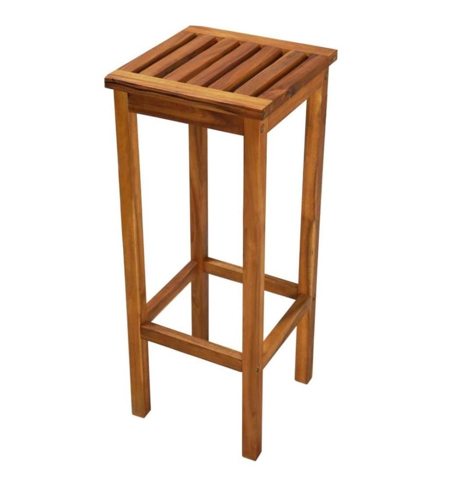 Tabourets de bar lot de 2 bois d'acacia massif