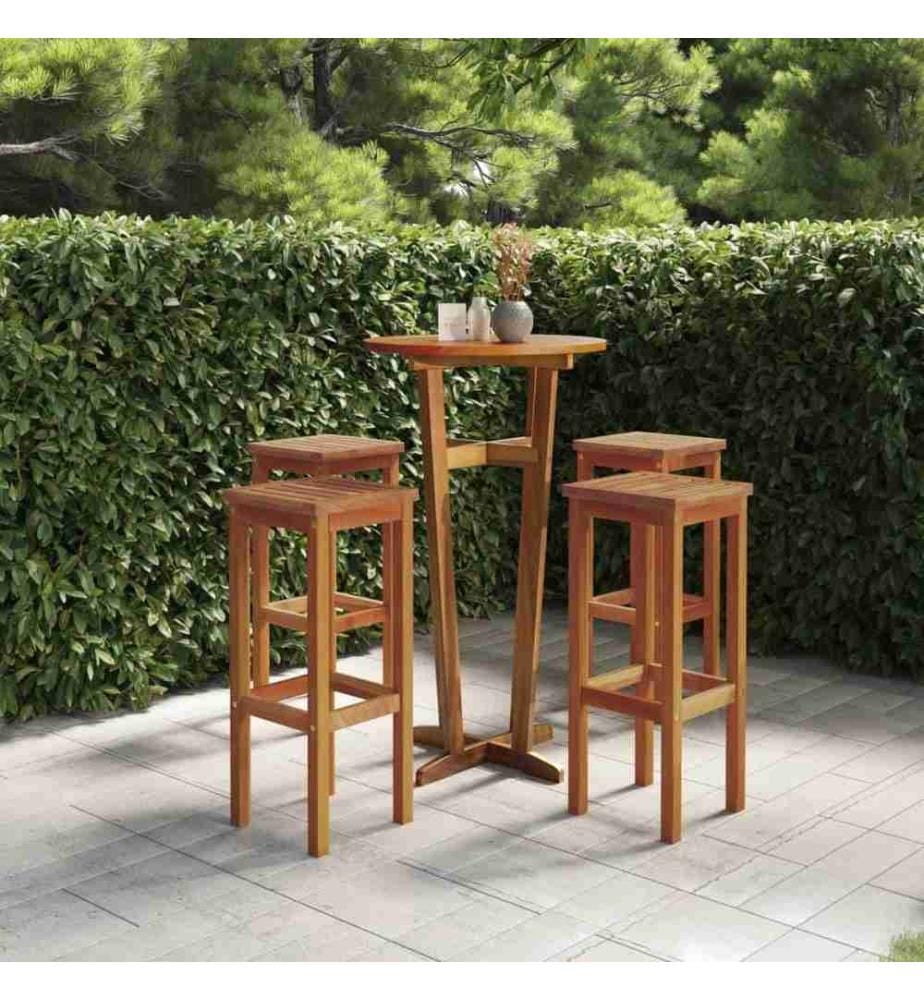 Barhocker 4 Stk. Massivholz Akazie