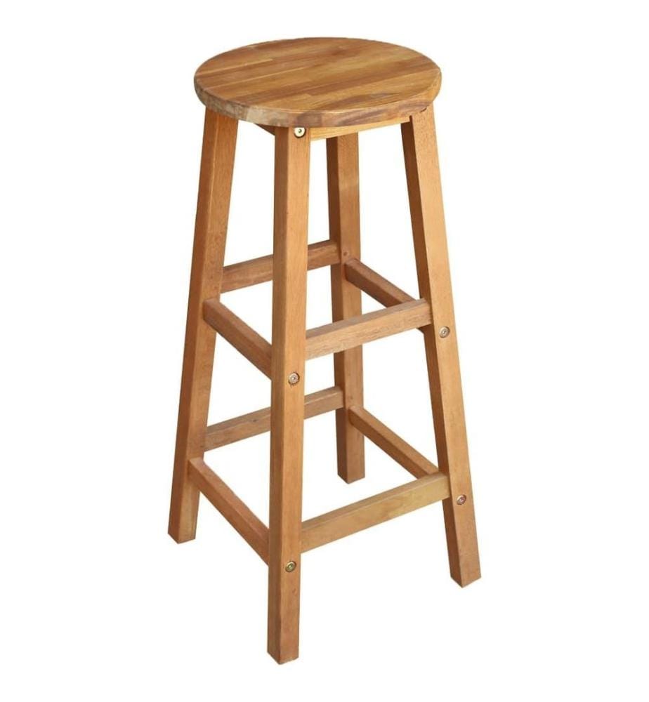 Barhocker 2 Stk. Massivholz Akazie