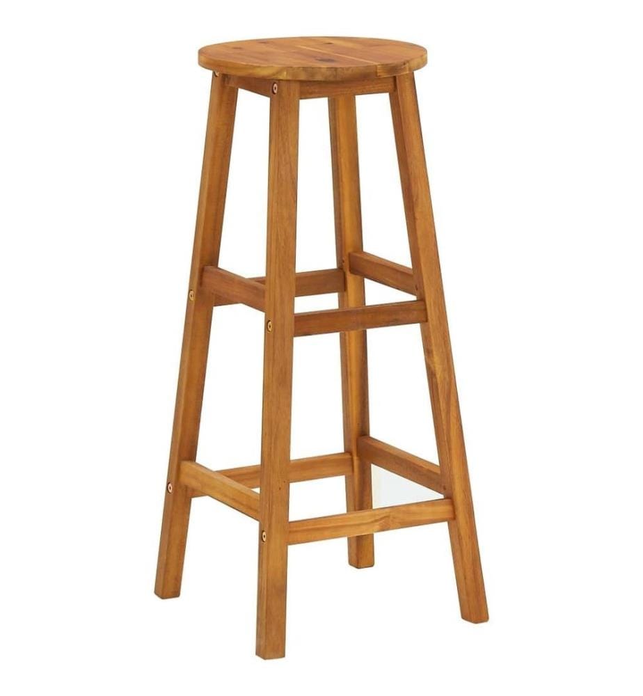 Tabourets de bar lot de 6 bois d'acacia solide