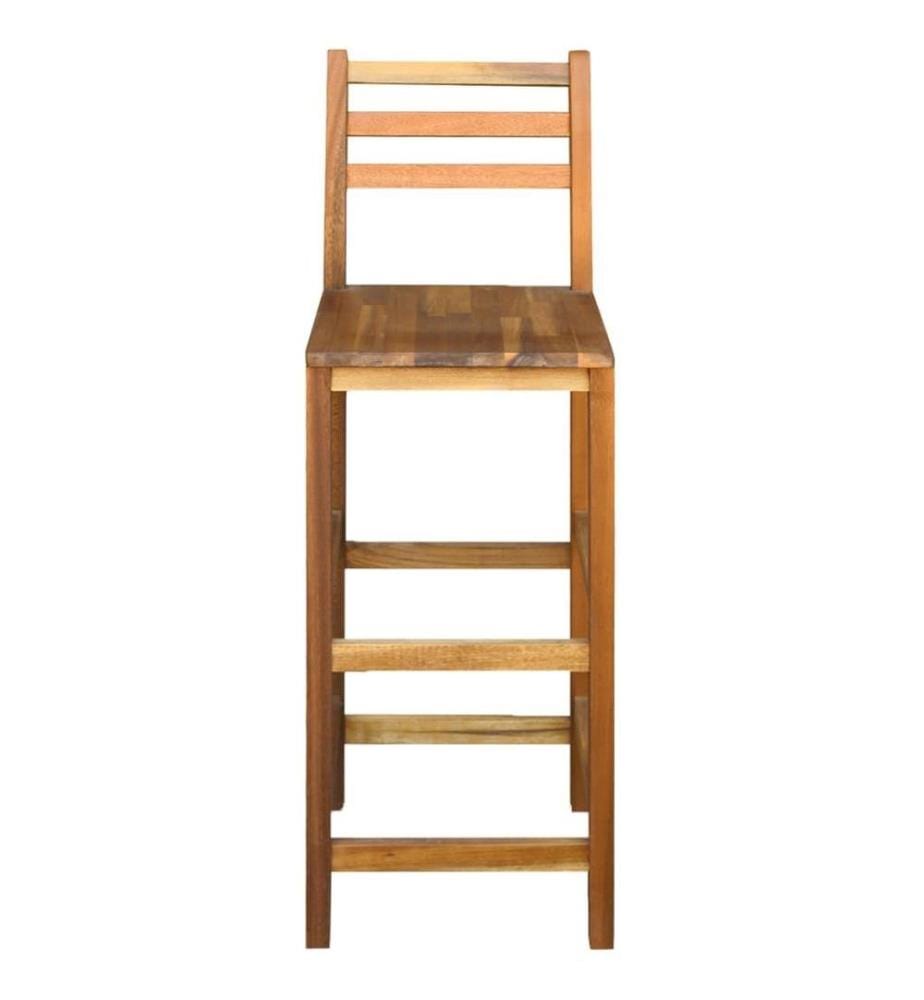 Tabourets de bar lot de 2 bois d'acacia massif