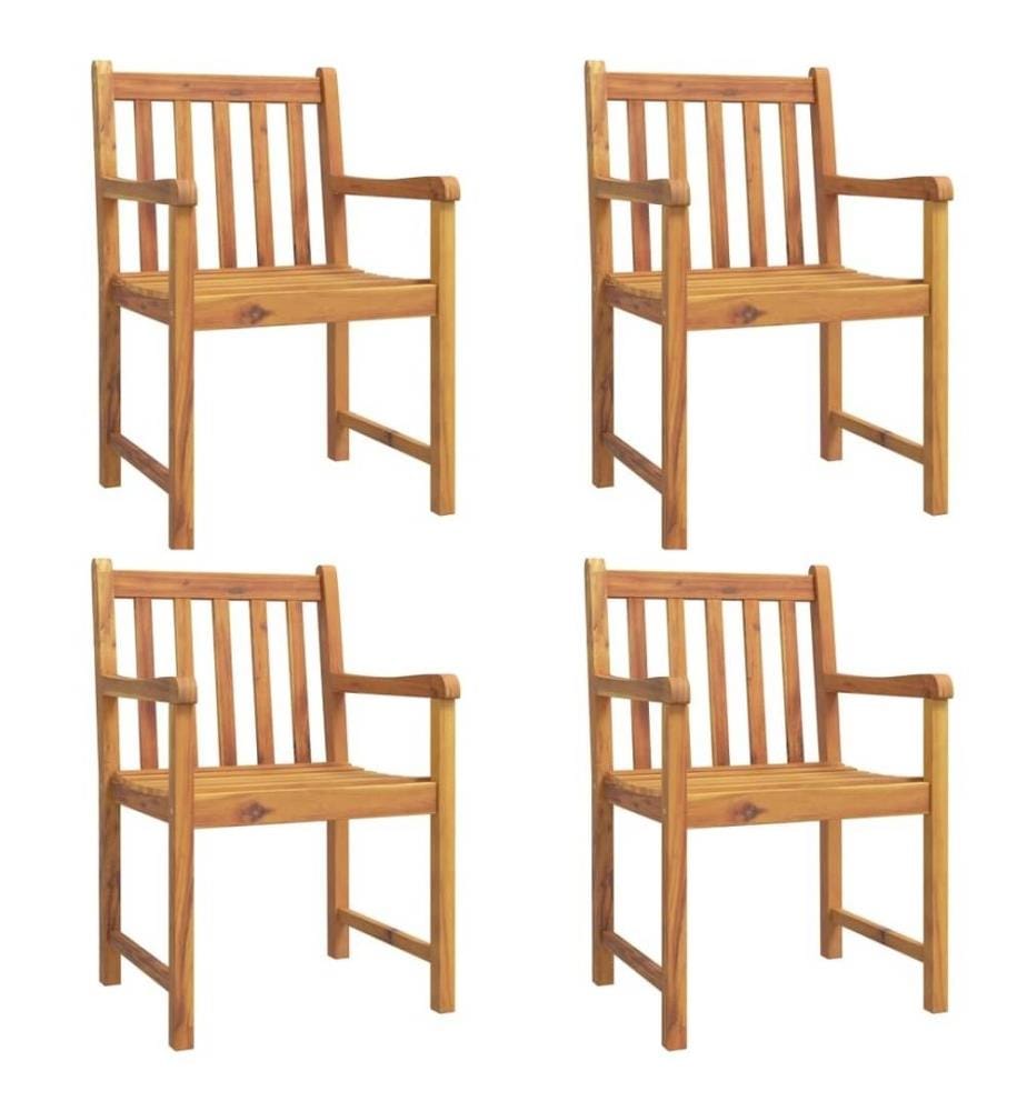 Chaises de jardin 4 pcs 56x55,5x90 bois massif d'acacia