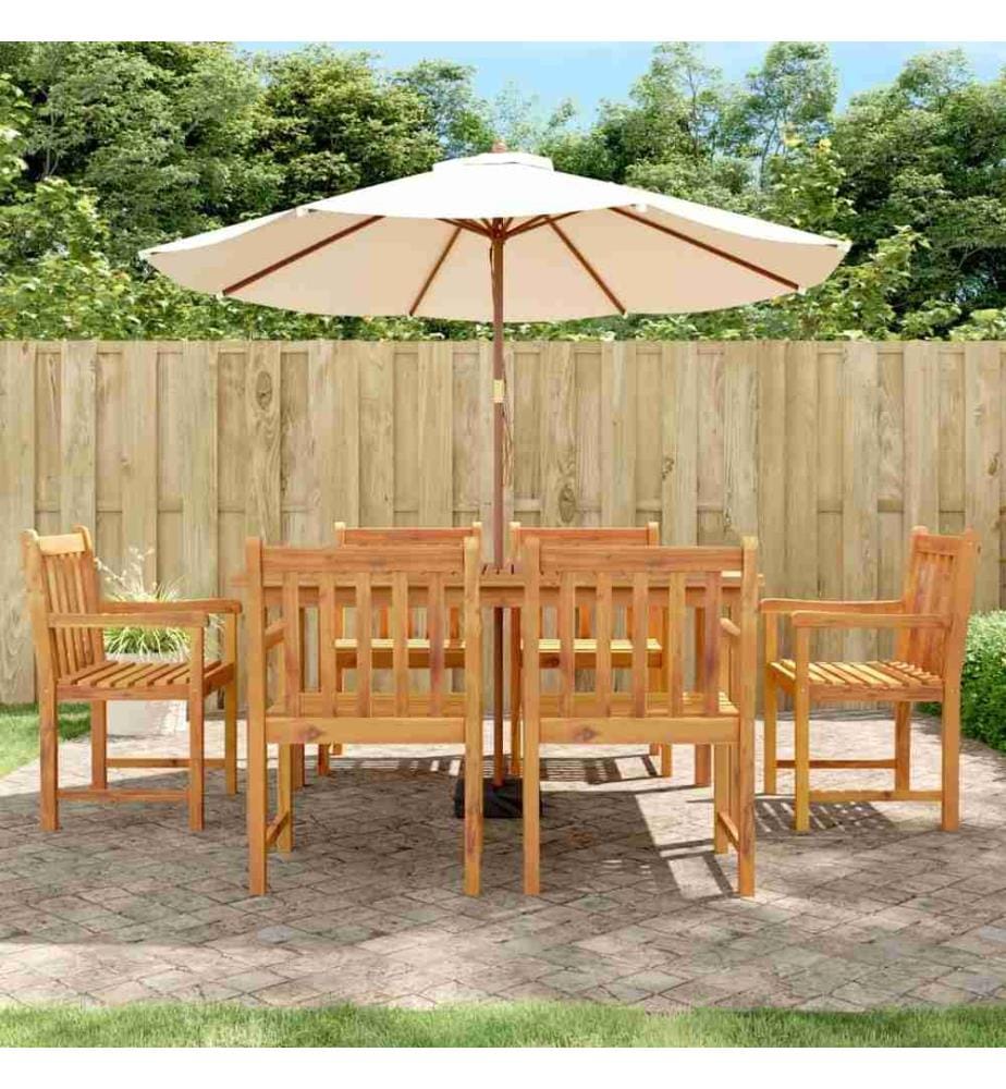 Gartenstühle 6 Stk. 56x55,5x90 cm Massivholz Akazie