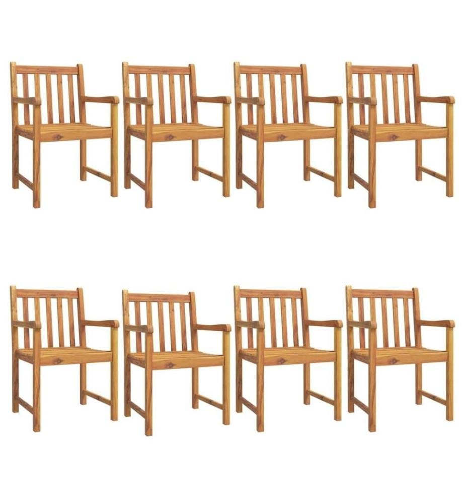 Gartenstühle 8 Stk. 56x55,5x90 cm Massivholz Akazie