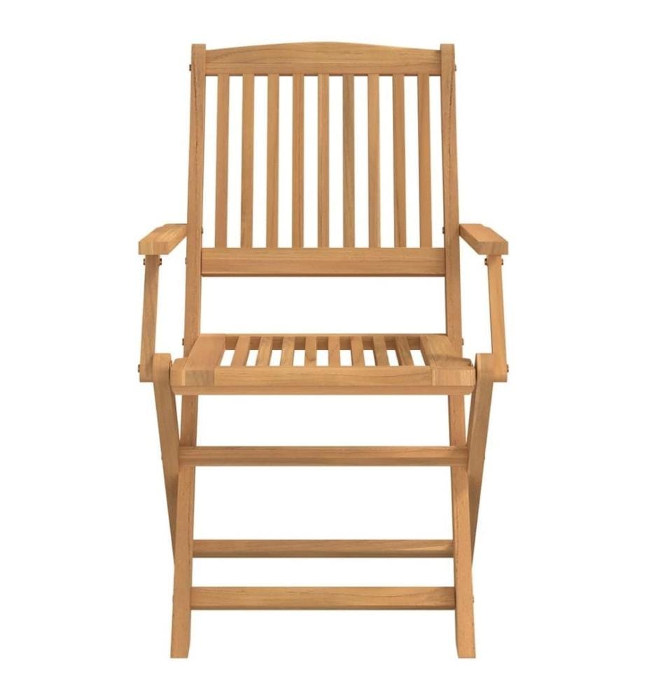Chaises pliables de jardin 2 pcs bois massif d'acacia