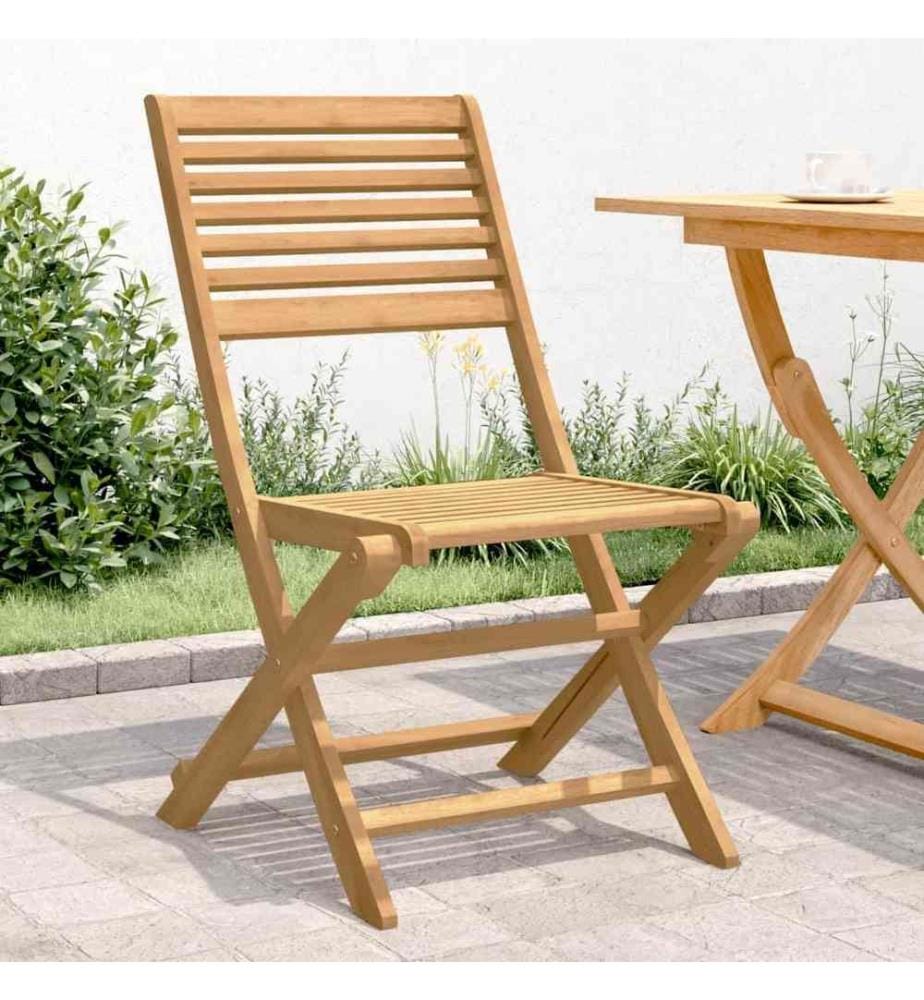 Chaises pliables de jardin 4 pcs bois massif d'acacia