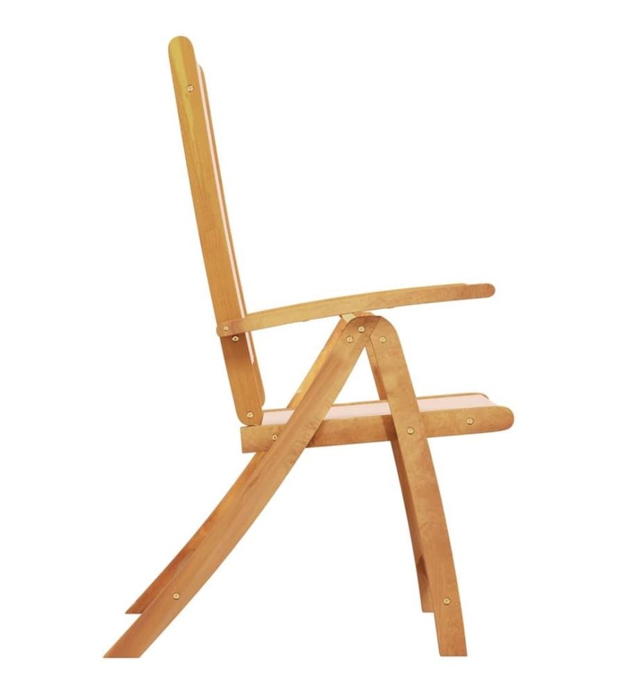 Chaises pliables de jardin lot de 2 bois d'acacia et textilène