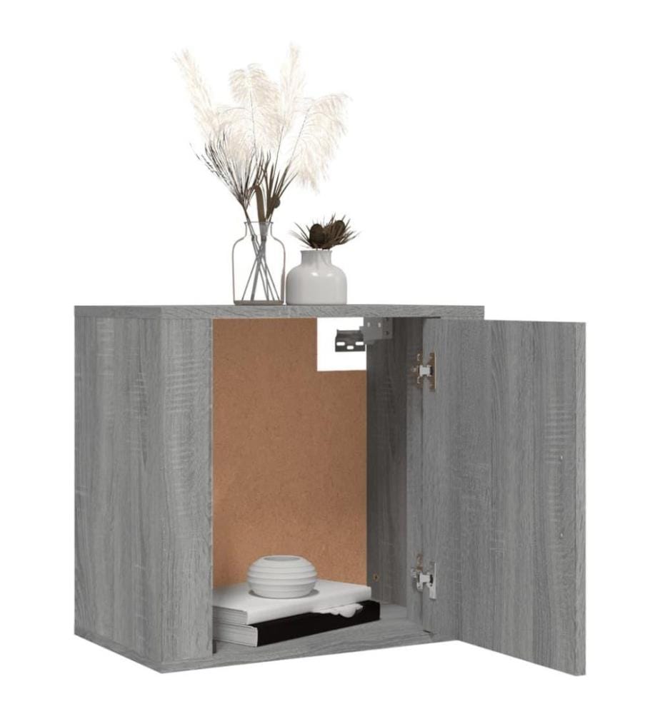 Wand-Nachttisch Grau Sonoma 50x30x47 cm