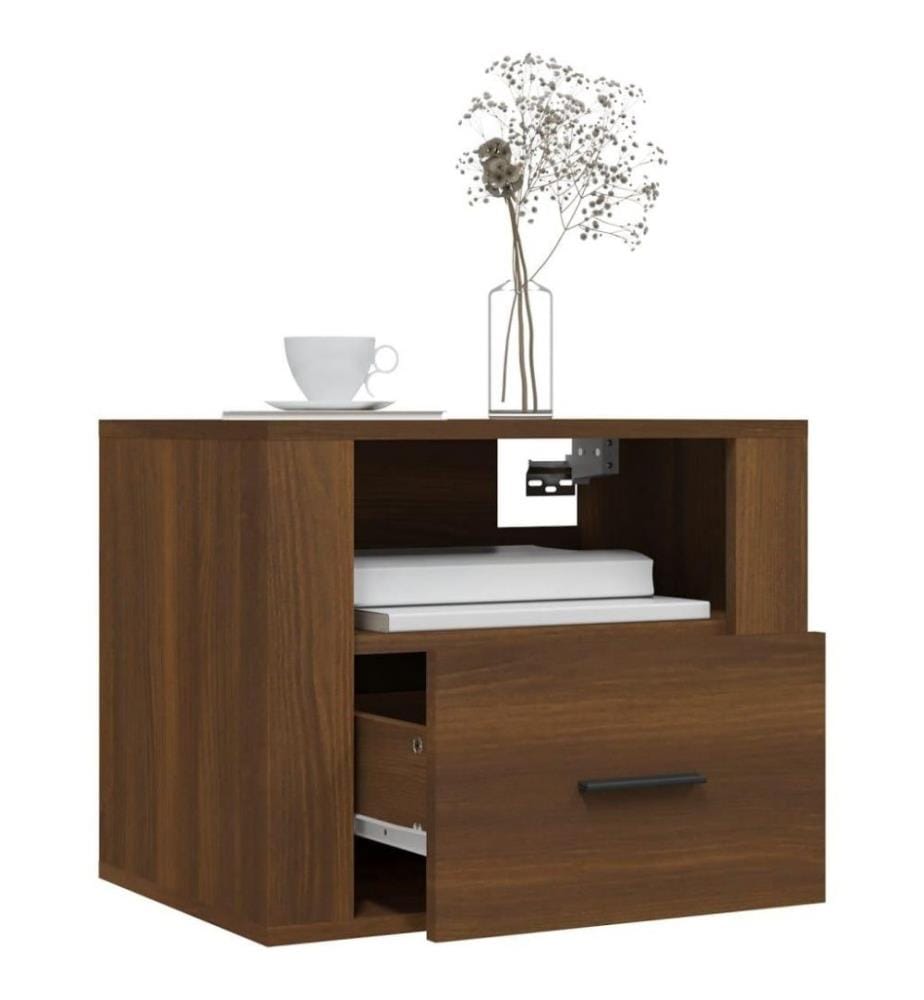 Wand-Nachttisch Braun Eichen-Optik 50x36x40 cm