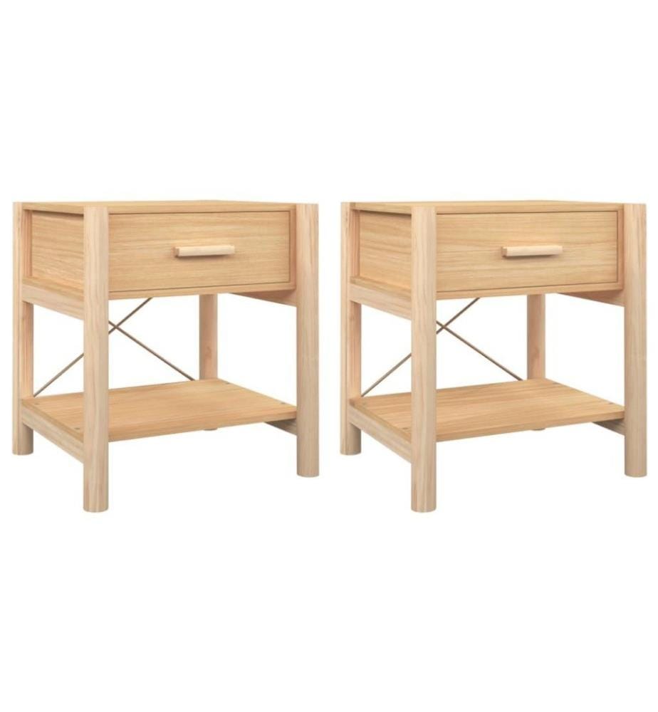 Nachttische 2 Stk. 42x38x45 cm Holzwerkstoff
