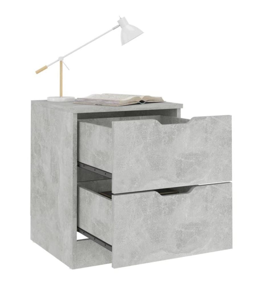 Nachttisch Betongrau 40x40x50 cm Spanplatte