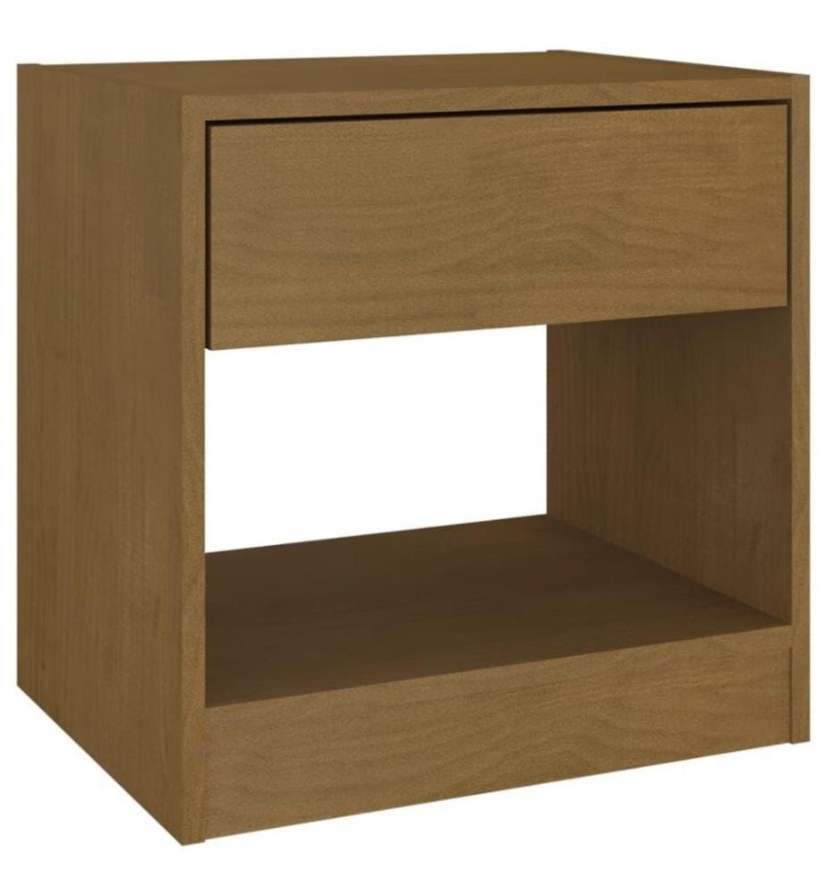 Nachttisch Honigbraun 40x31x40 cm Massivholz Kiefer