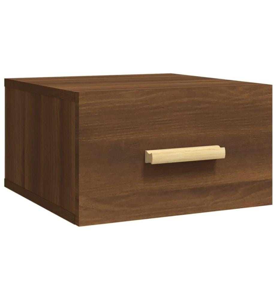 Wand-Nachttisch Braun Eichen-Optik 35x35x20 cm