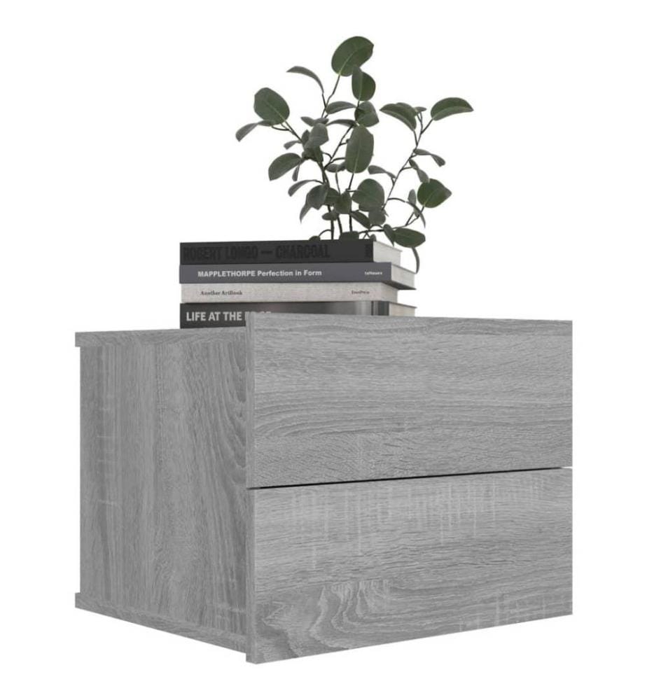 Nachttisch Grau Sonoma 40x30x30 cm Holzwerkstoff