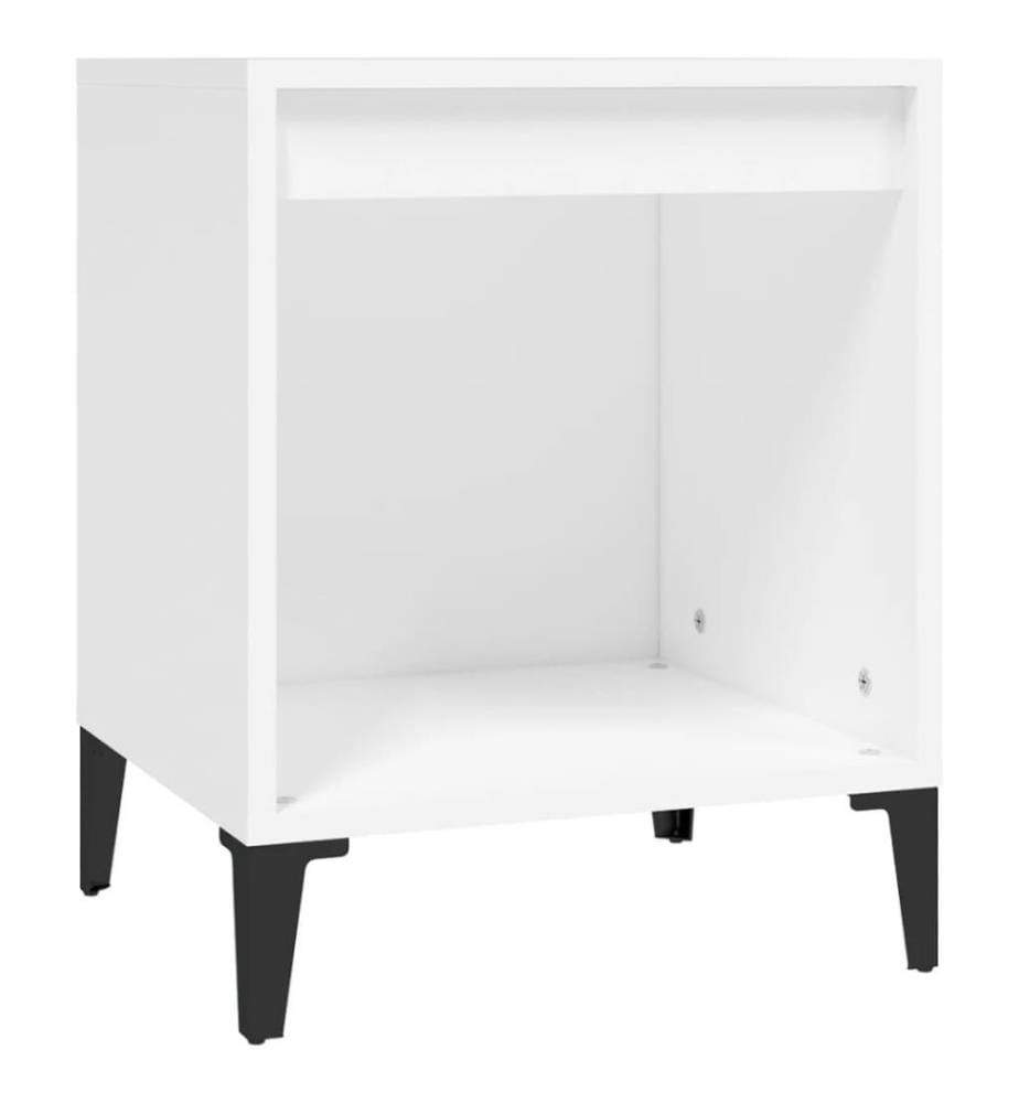 Nachttische 2 Stk. Weiss 40x35x50 cm