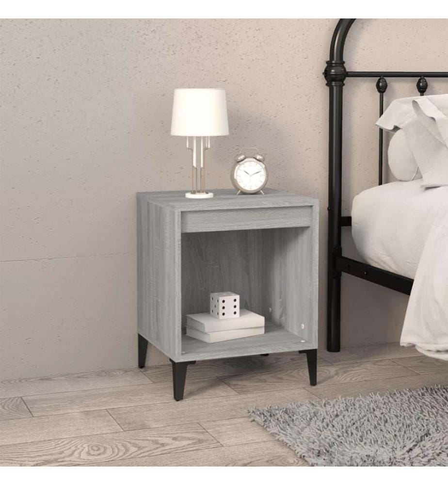 Table de chevet Sonoma gris 40x35x50 cm
