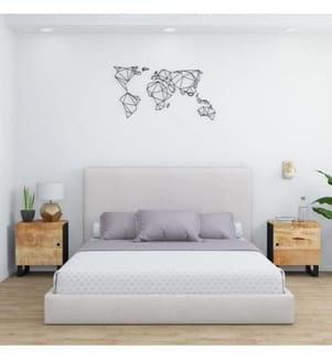 Nachttische 2 Stk. 40x33x46 cm Massivholz Mango