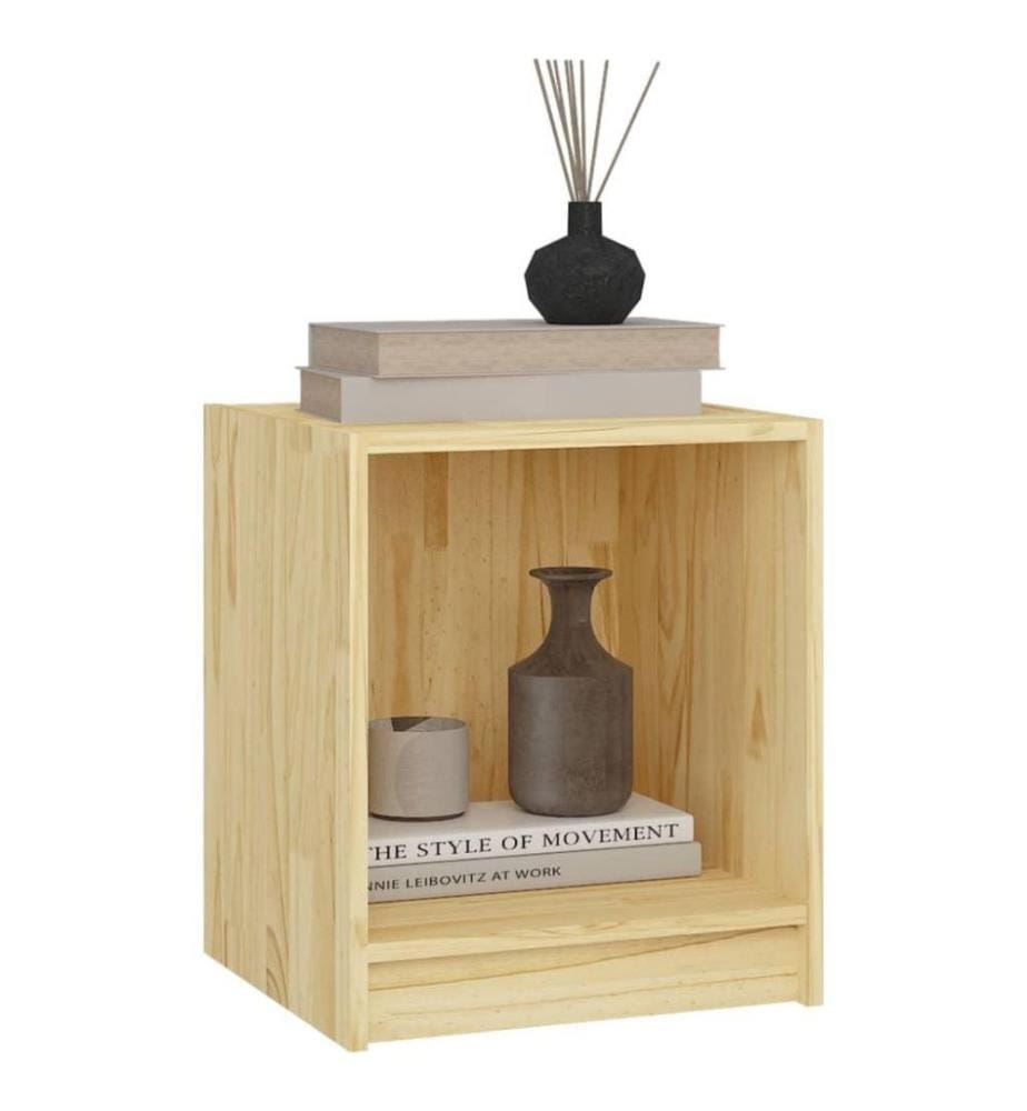 Nachttisch 35,5x33,5x41,5 cm Massivholz Kiefer