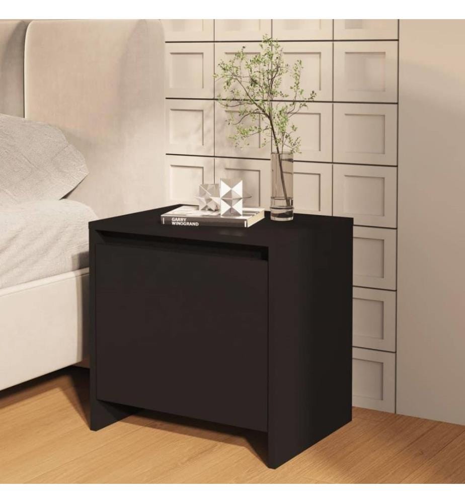 Nachttisch Schwarz 45x34x44,5 cm Holzwerkstoff