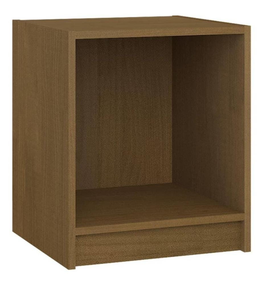 Nachttisch Honigbraun 35,5x33,5x41,5 cm Massivholz Kiefer